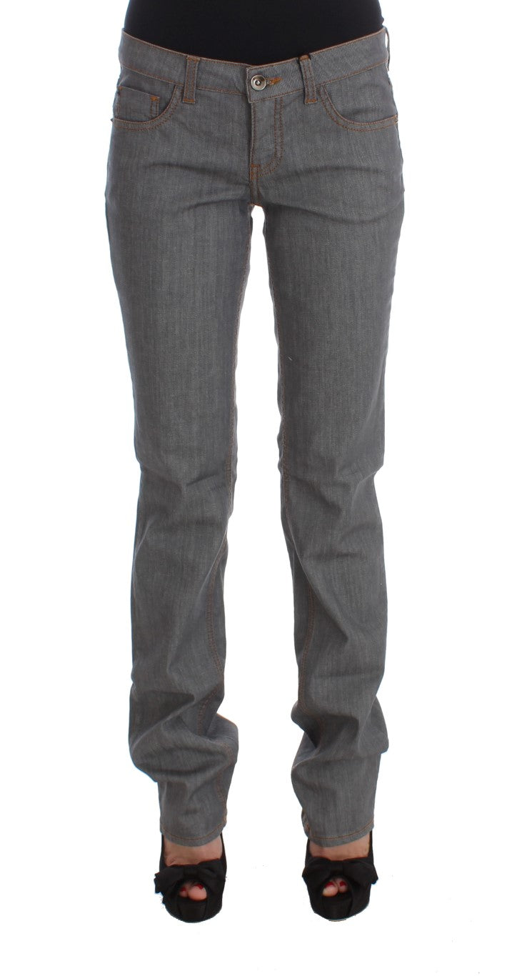 Costume National Gray Cotton Regular Fit Denim Jeans