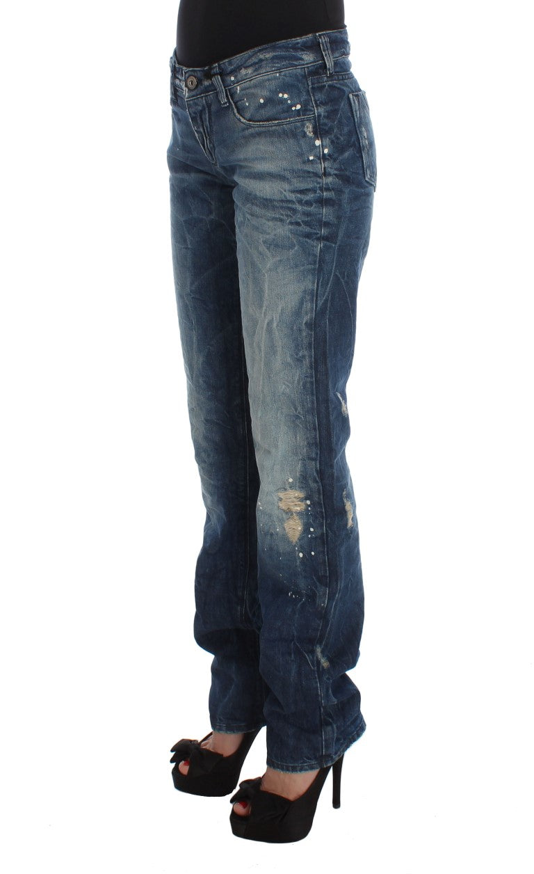 Costume National Blue Cotton Regular Fit Denim Jeans