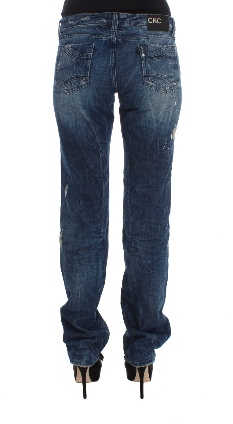 Costume National Blue Cotton Regular Fit Denim Jeans