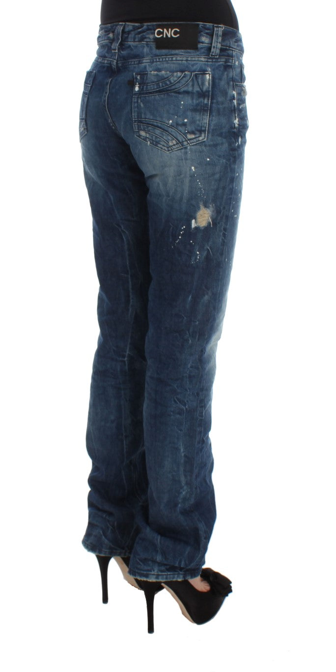 Costume National Blue Cotton Regular Fit Denim Jeans