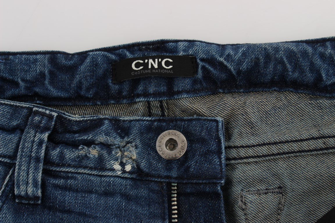 Costume National Blue Cotton Regular Fit Denim Jeans