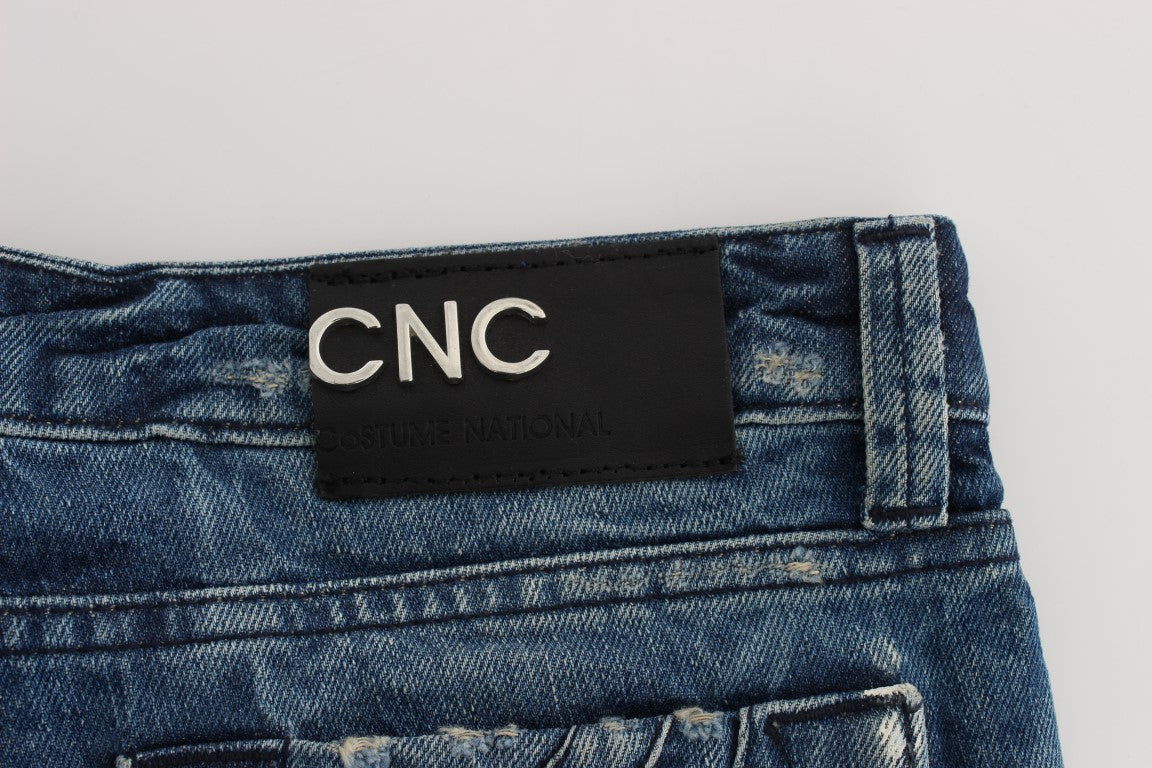 Costume National Blue Cotton Regular Fit Denim Jeans