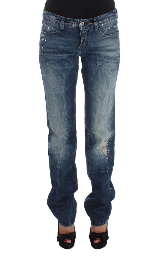 Costume National Blue Cotton Regular Fit Denim Jeans