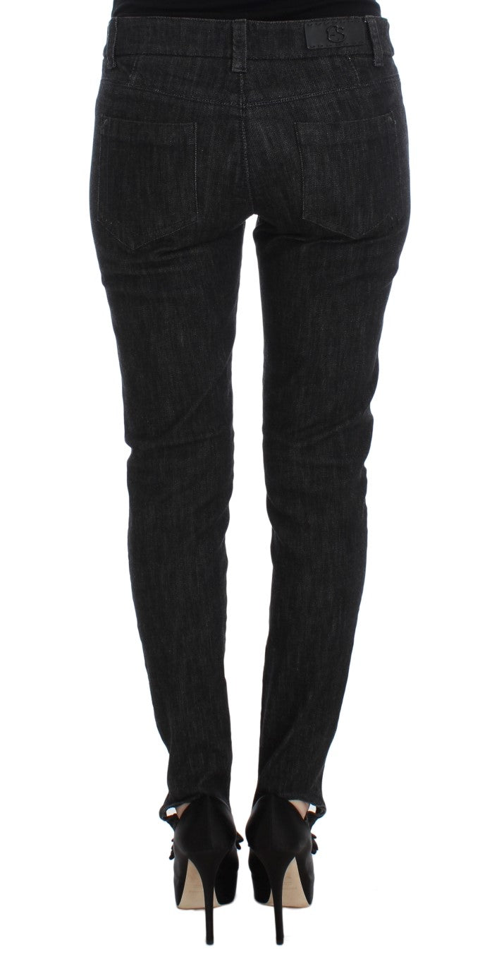 Ermanno Scervino Blue Cotton Slim Fit Denim Jeans