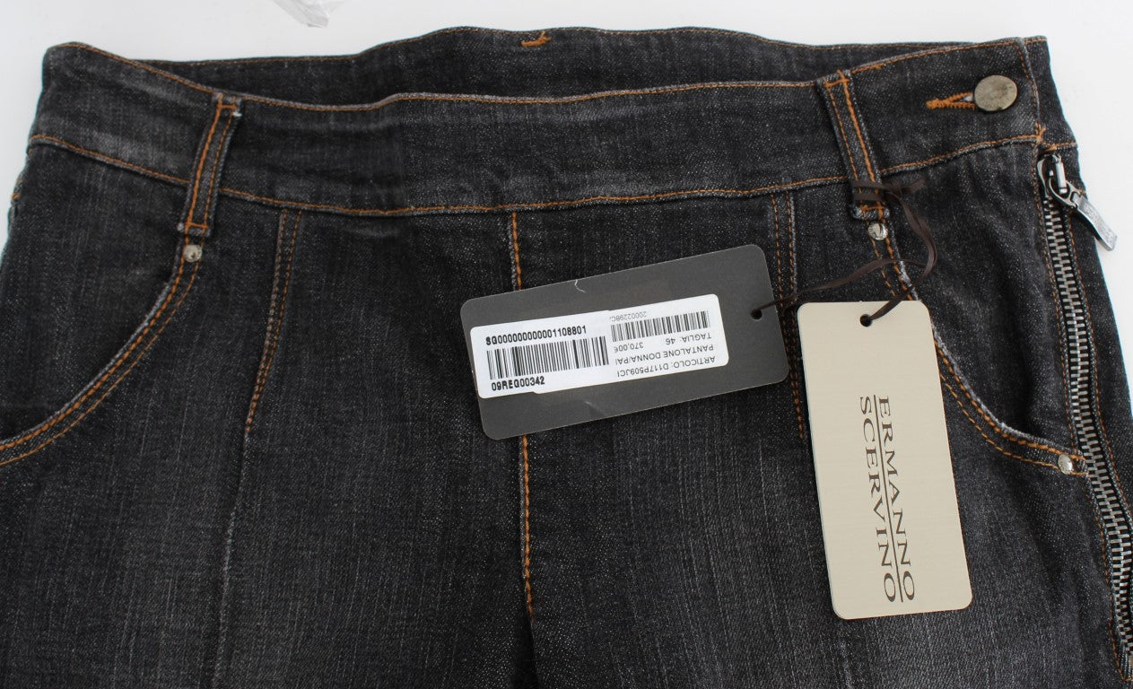 Ermanno Scervino Gray Cotton Slim Fit Denim Jeans