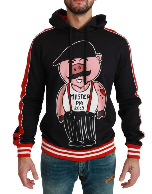 Dolce & Gabbana Black Pig of the Year Hooded Sweater