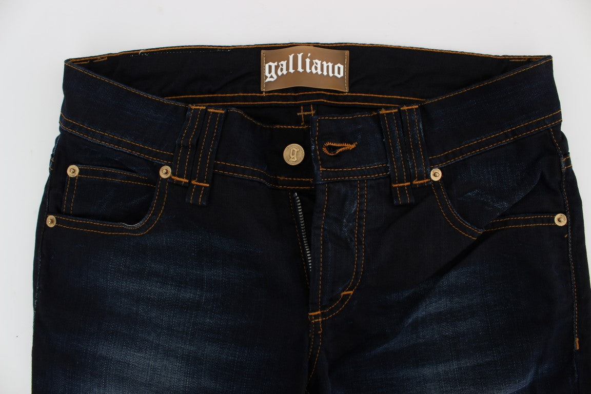 John Galliano Blue Wash Cotton Slim Fit Jeans