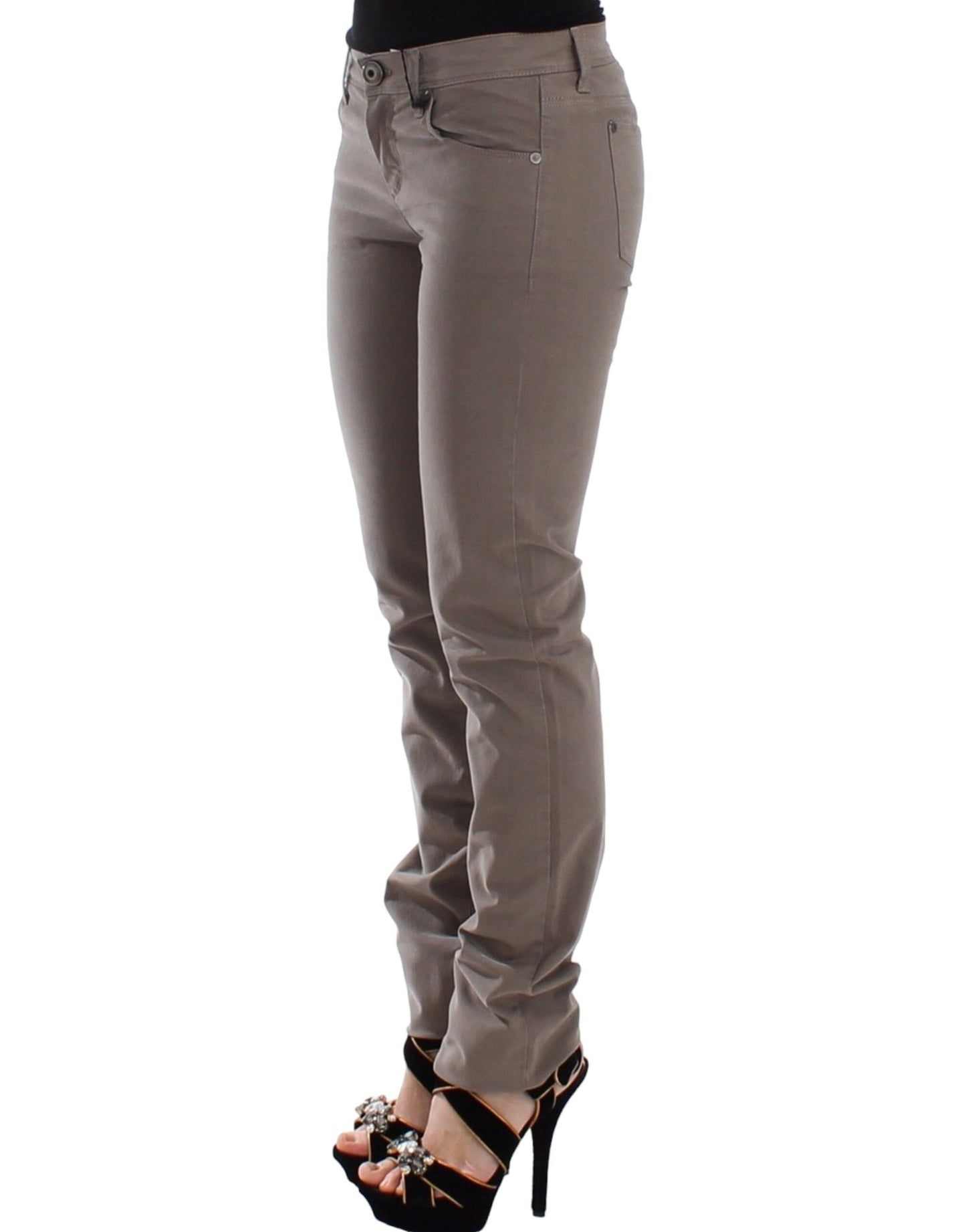 Ermanno Scervino Taupe Beige Slim Jeans Denim Pants Skinny