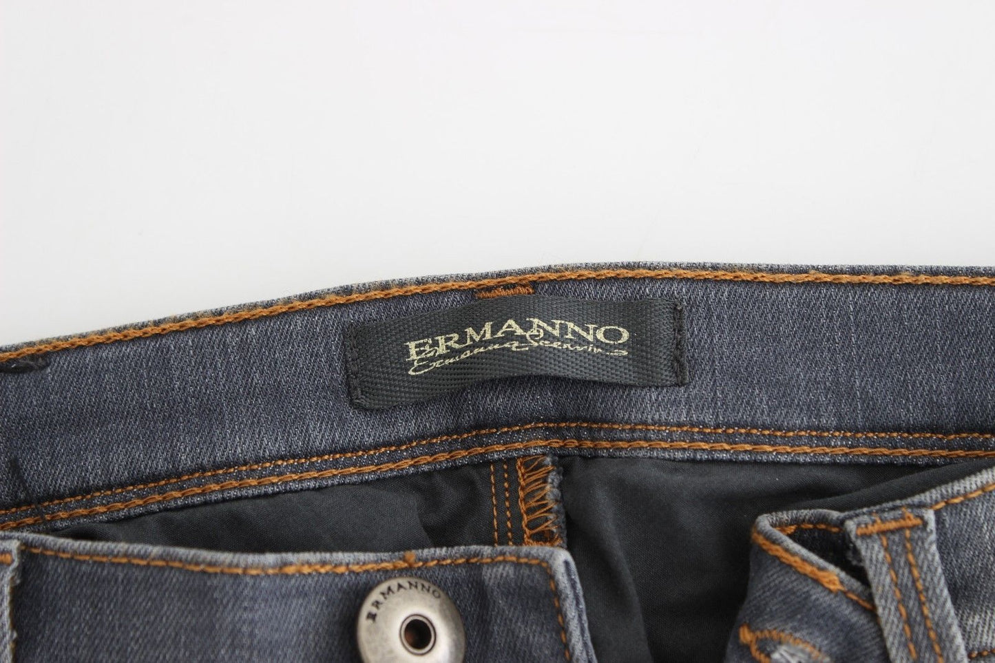 Ermanno Scervino Gray Slim Jeans Denim Pants Skinny Leg Stretch