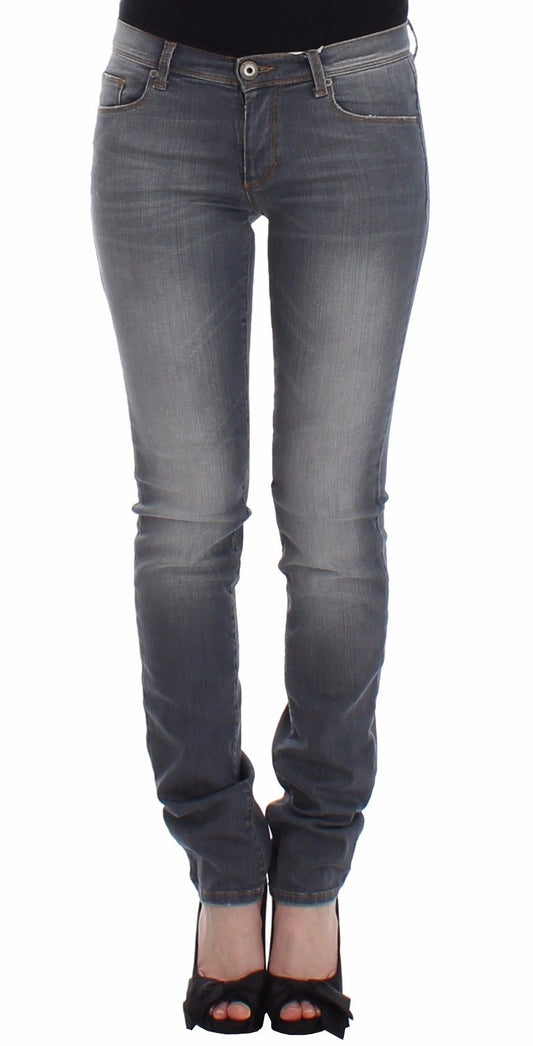 Ermanno Scervino Gray Slim Jeans Denim Pants Skinny Leg Stretch