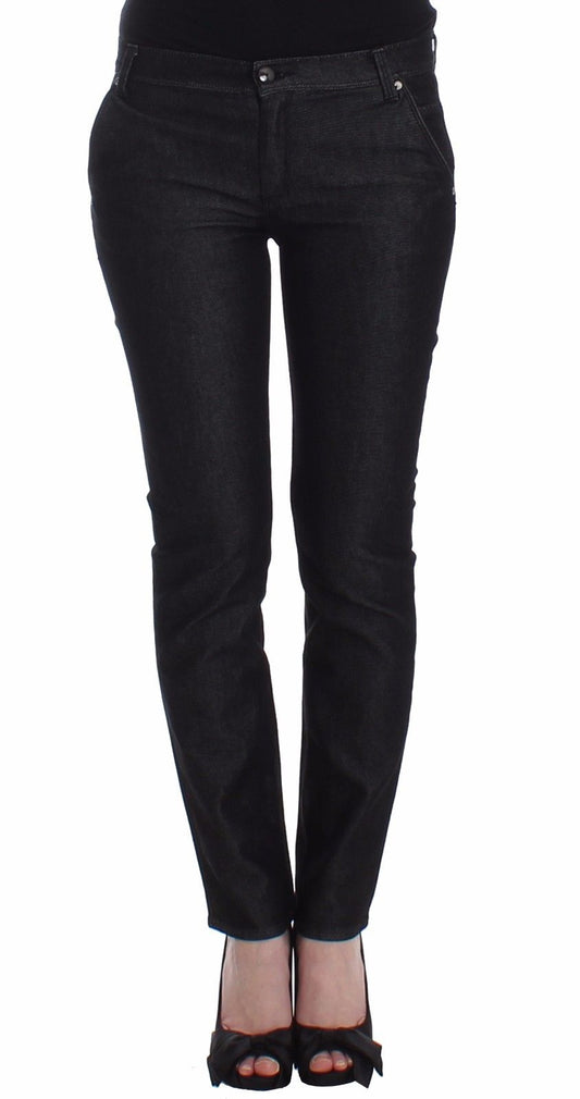 Ermanno Scervino Black Slim Jeans Denim Pants Skinny Leg Stretch