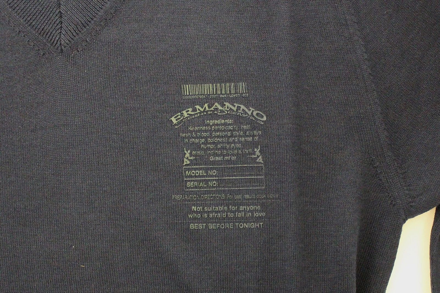 Ermanno Scervino Blue Wool Blend V-neck Pullover Sweater