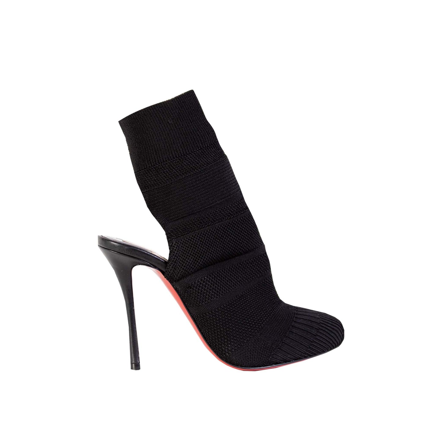 Christian Louboutin Chrisitan Loboutin Noemi 100 Black Tricot Ankle Boot