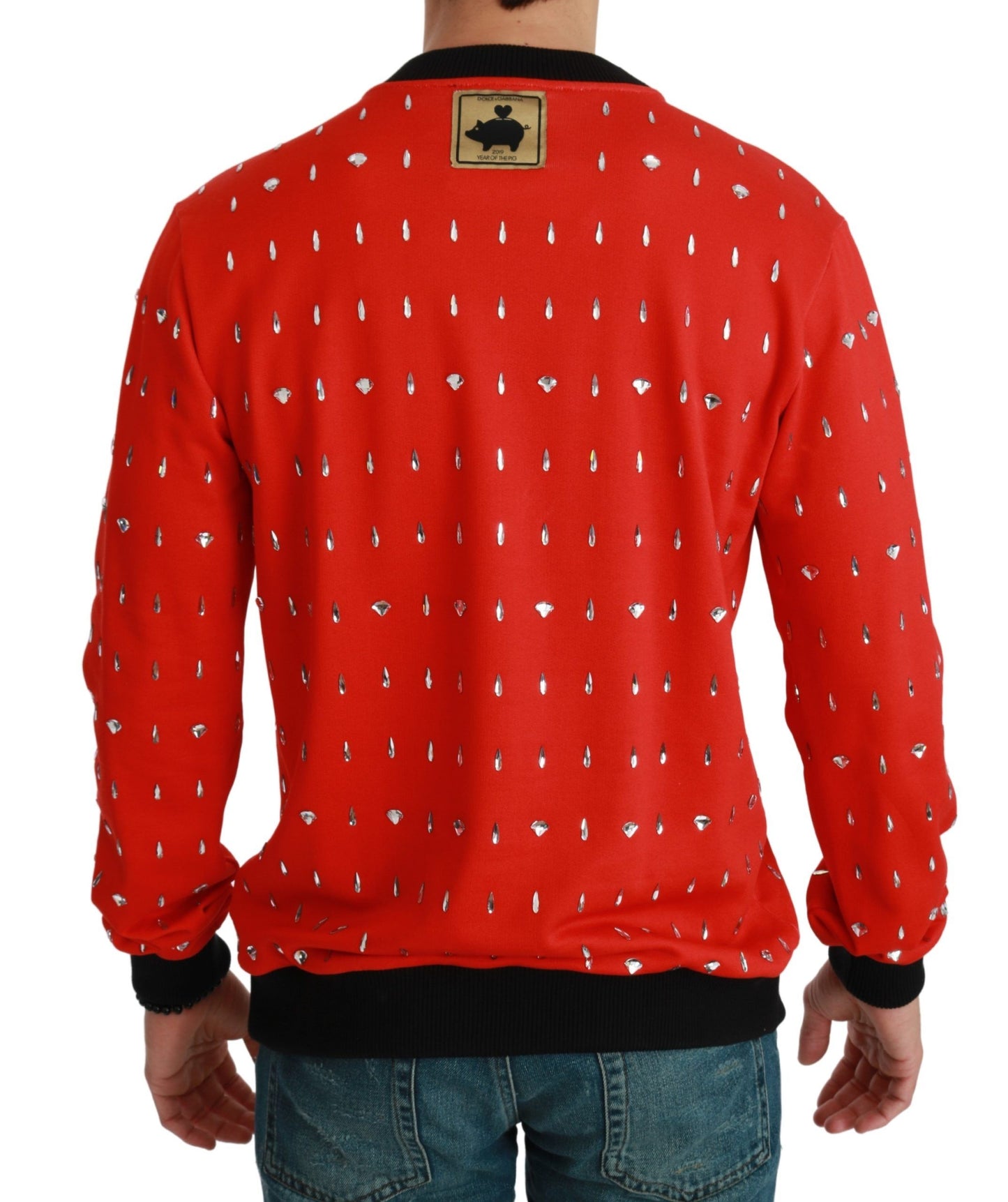 Dolce & Gabbana Red Crystal Pig of the Year Sweater