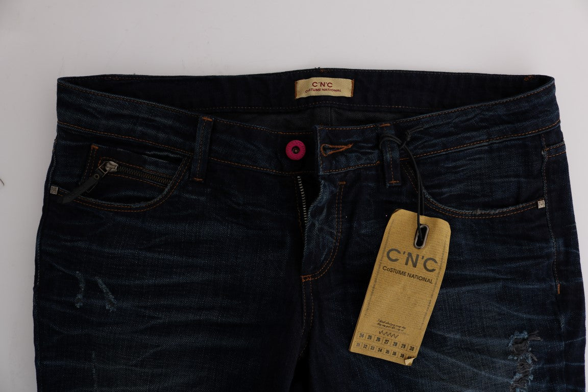 Costume National Blue Cotton Regular Fit Denim Jeans