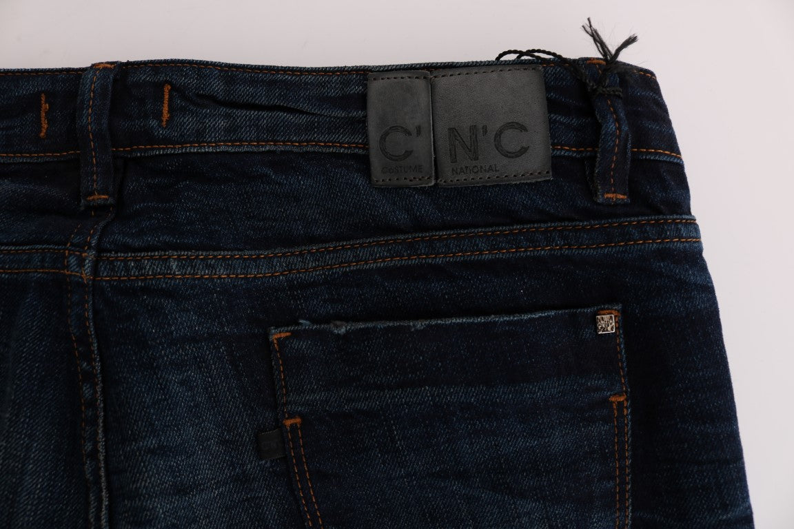 Costume National Blue Cotton Regular Fit Denim Jeans