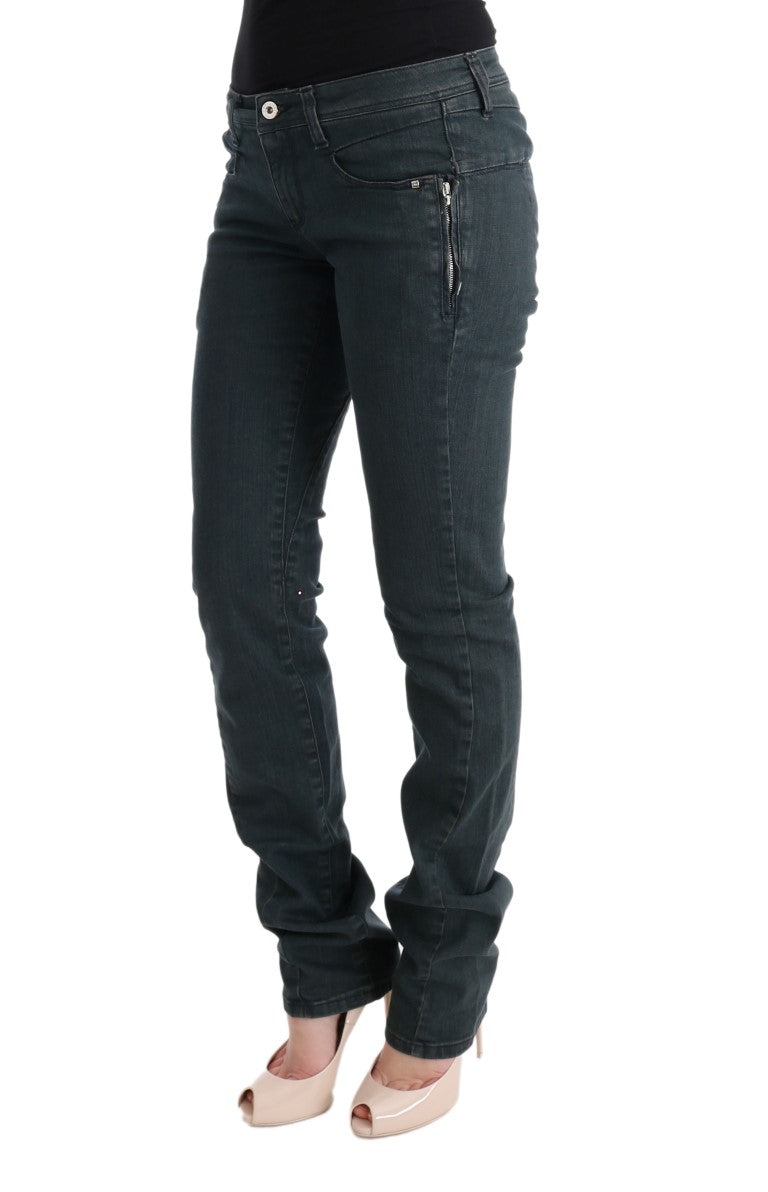 Costume National Gray Cotton Superslim Denim Jeans