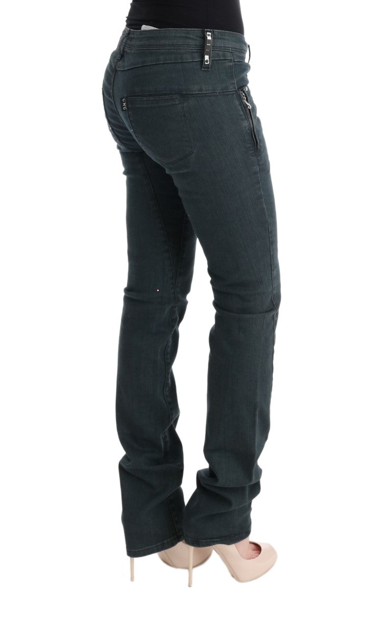 Costume National Gray Cotton Superslim Denim Jeans