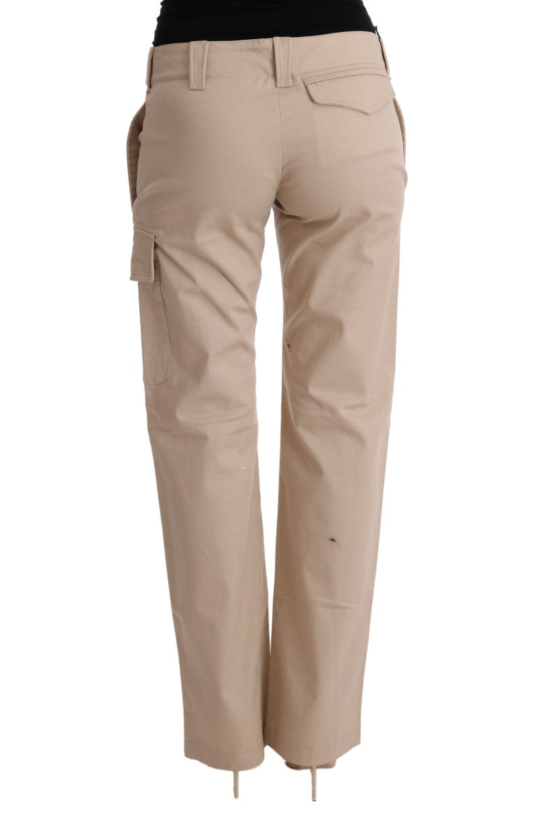 Ermanno Scervino Beige Cotton Wool Regular Fit Pants