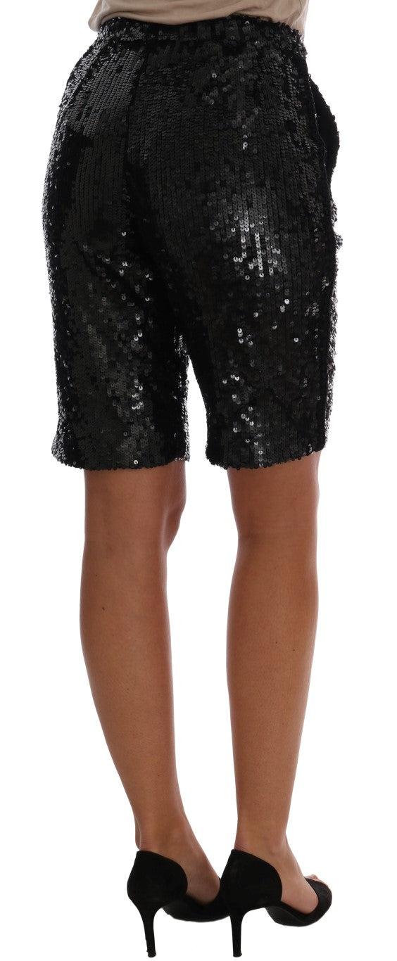 Dolce & Gabbana Black Sequined Fashion Shorts