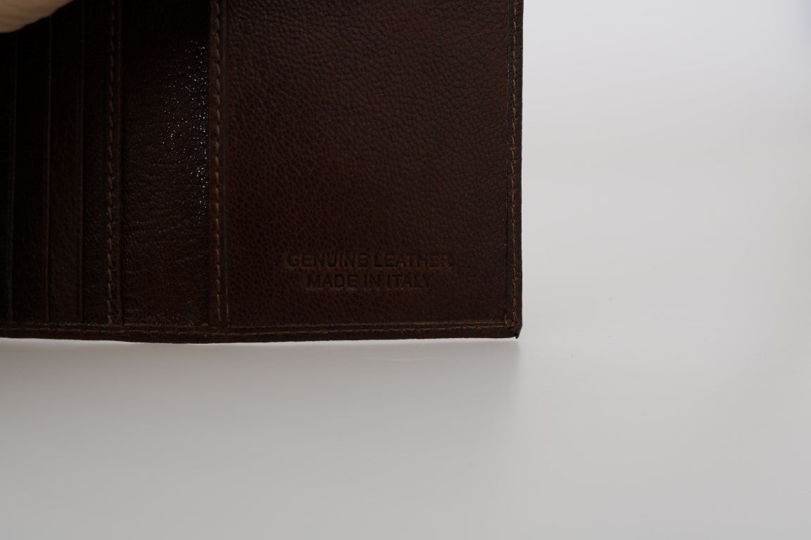 Billionaire Italian Couture Brown Leather Bifold Wallet