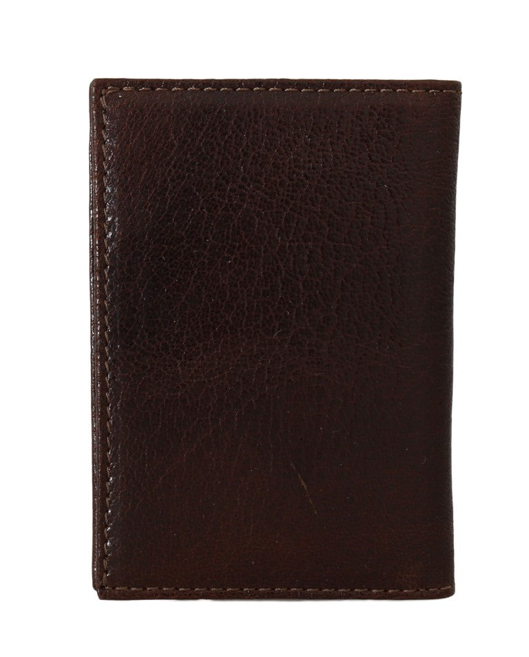 Billionaire Italian Couture Brown Leather Bifold Wallet