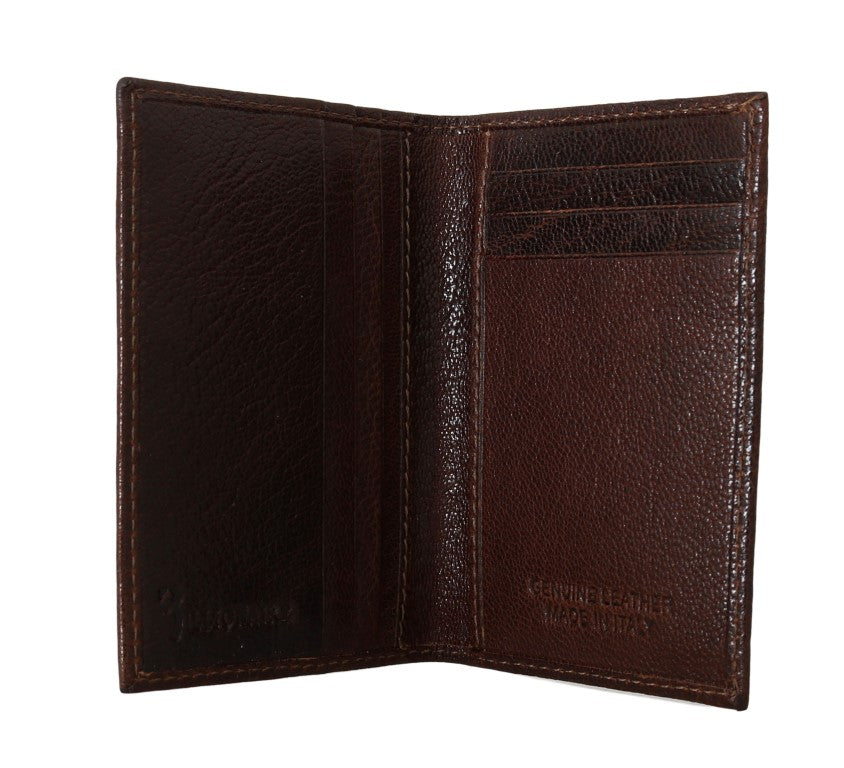 Billionaire Italian Couture Brown Leather Bifold Wallet