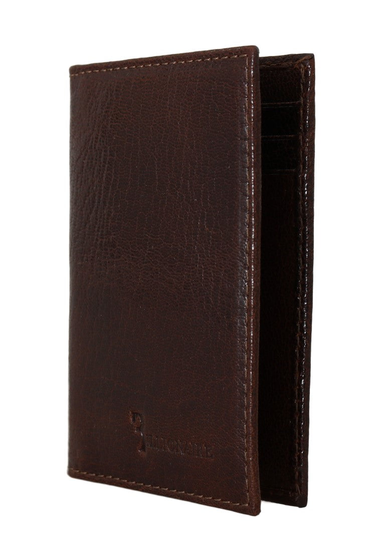 Billionaire Italian Couture Brown Leather Bifold Wallet