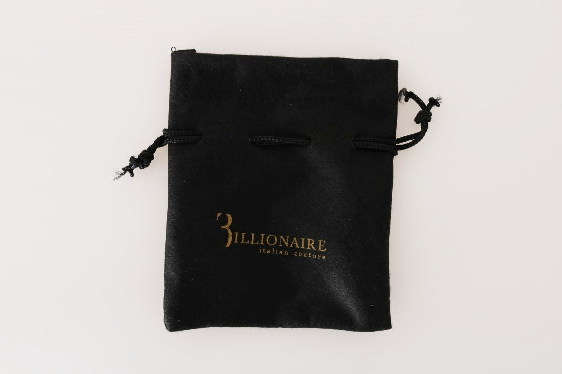 Billionaire Italian Couture Black Leather Cardholder Wallet