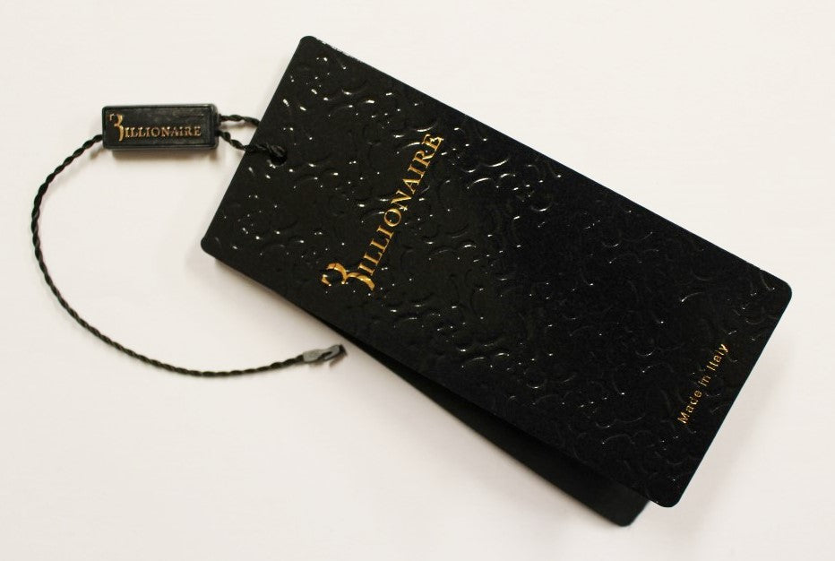 Billionaire Italian Couture Black Leather Cardholder Wallet