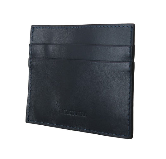 Billionaire Italian Couture Blue Leather Cardholder Wallet