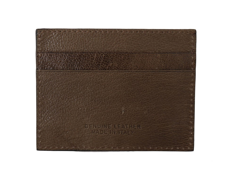 Billionaire Italian Couture Brown Leather Cardholder Wallet