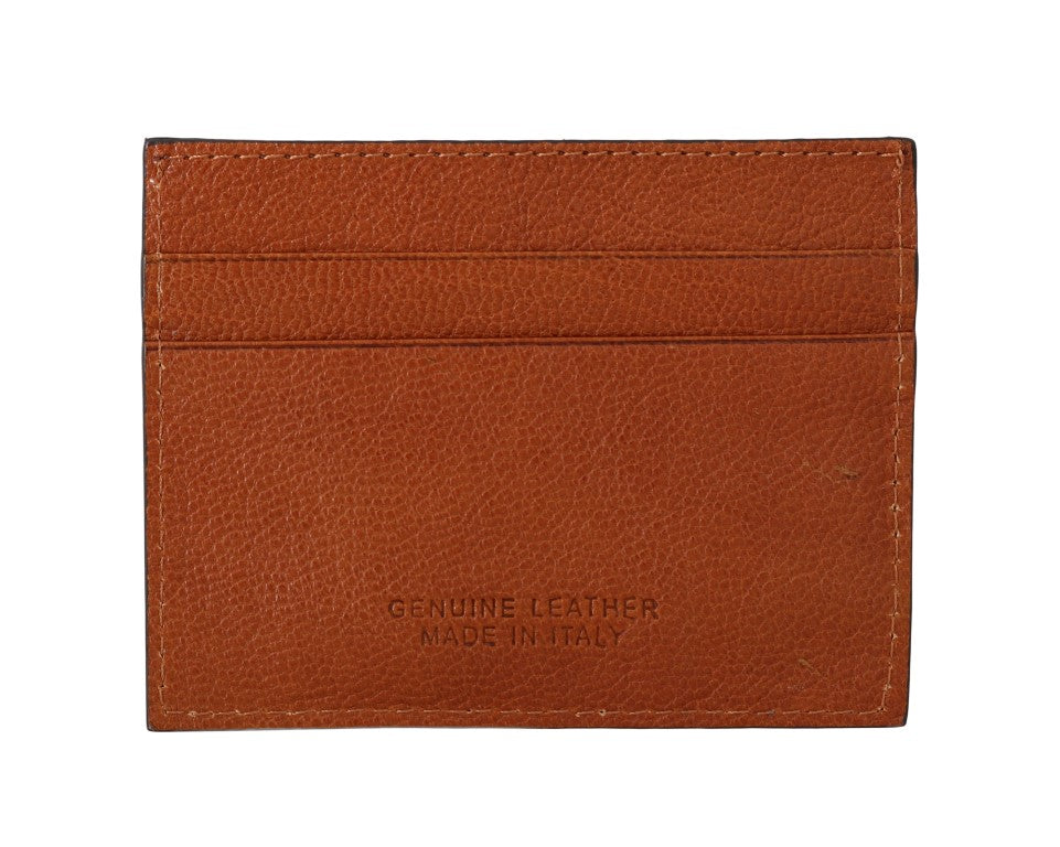 Billionaire Italian Couture Brown Leather Cardholder Wallet