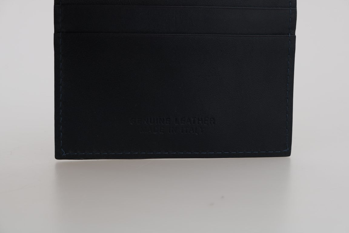 Billionaire Italian Couture Blue Leather Cardholder Wallet