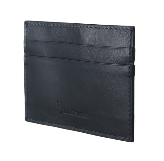 Billionaire Italian Couture Blue Leather Cardholder Wallet