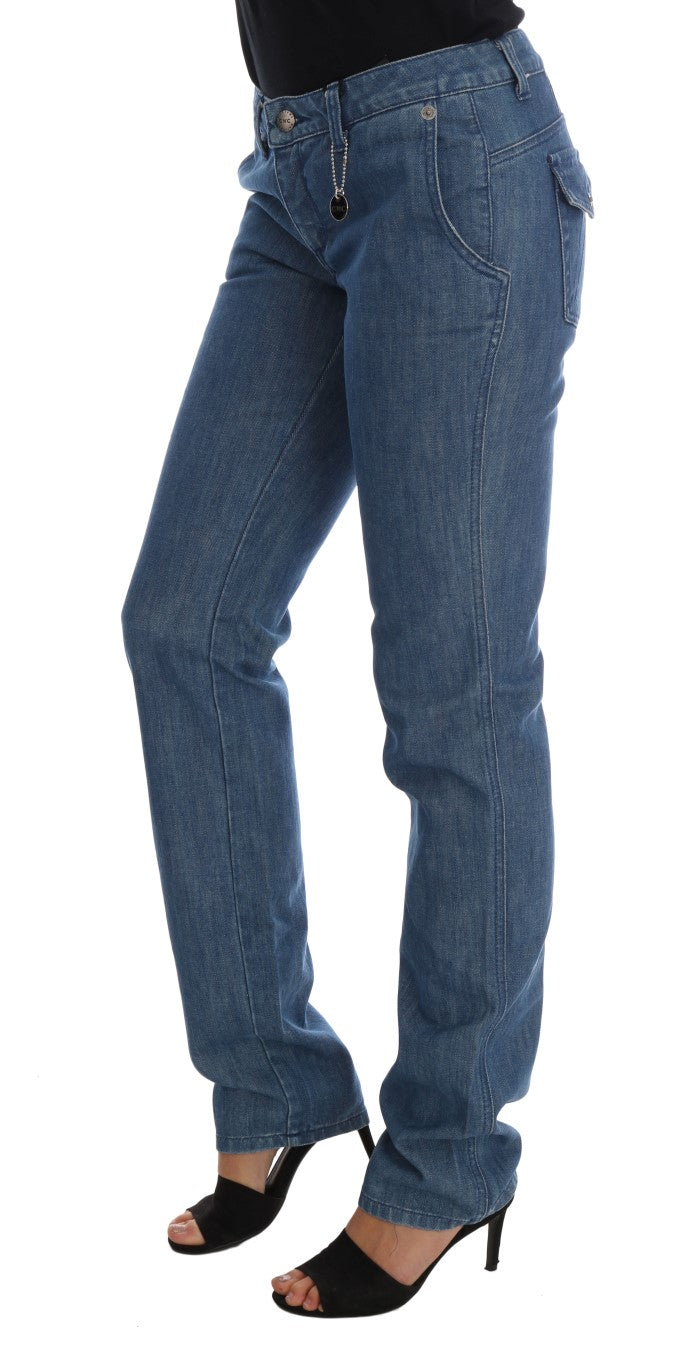 Costume National Blue Wash Cotton Slim Denim Jeans