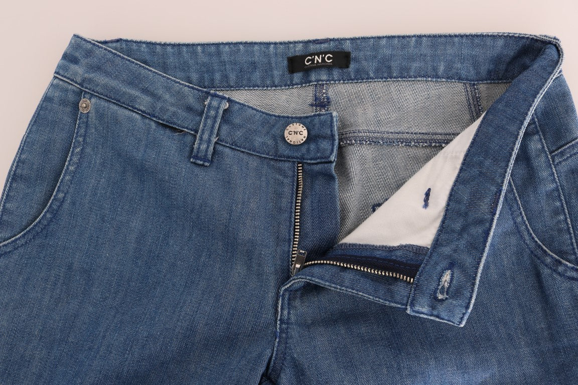 Costume National Blue Wash Cotton Slim Denim Jeans