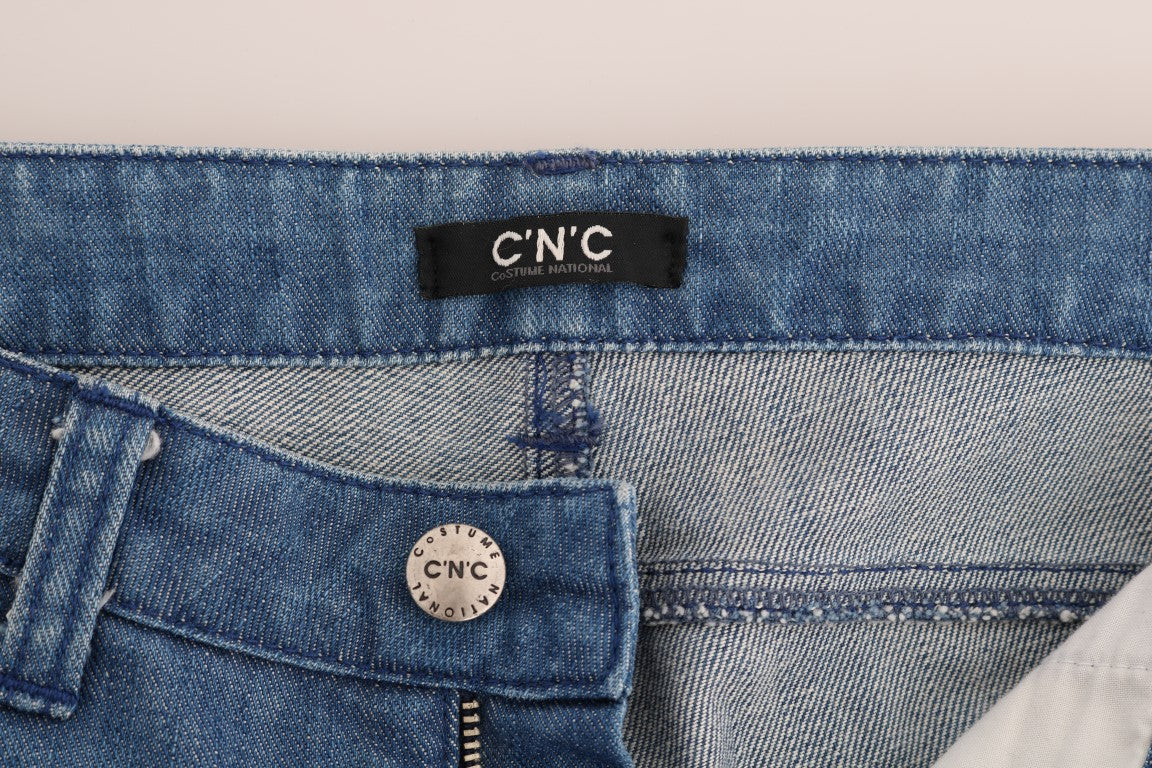 Costume National Blue Wash Cotton Slim Denim Jeans