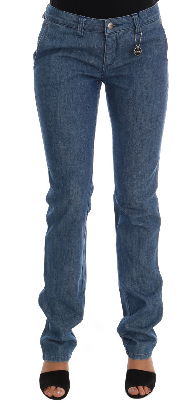 Costume National Blue Wash Cotton Slim Denim Jeans