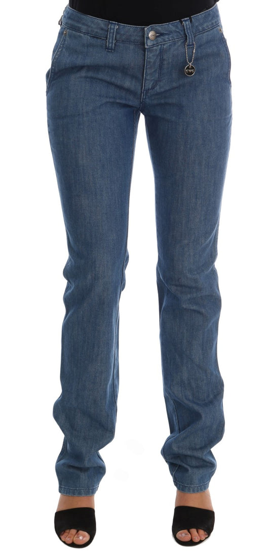 Costume National Blue Wash Cotton Slim Denim Jeans