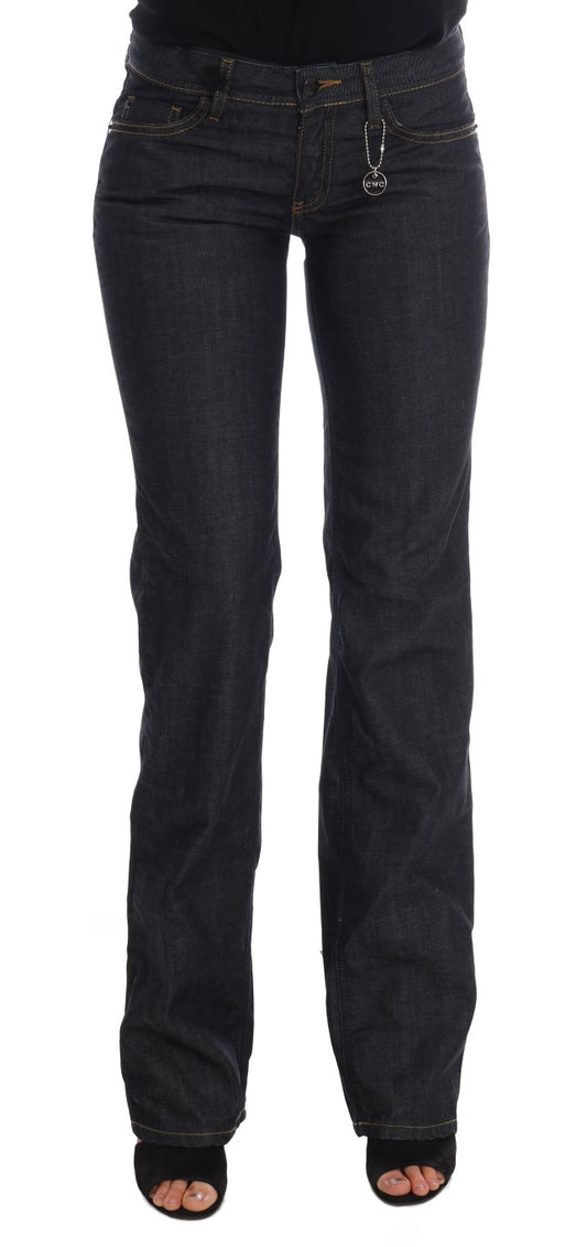 Costume National Dark Blue Cotton Classic Fit Jeans