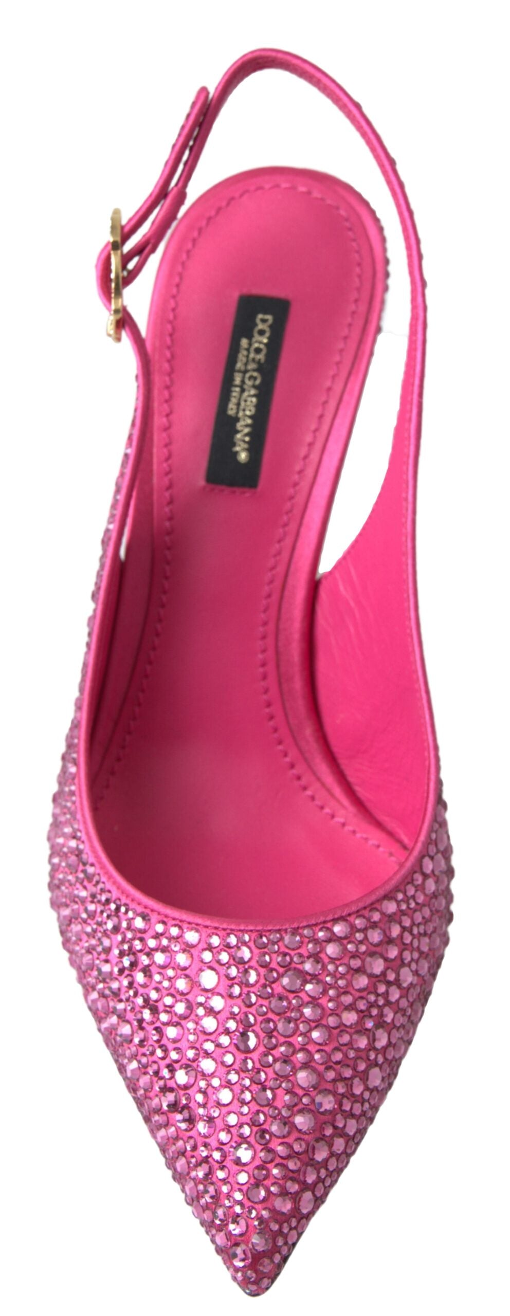 Dolce & Gabbana Pink Slingbacks Crystal Pumps Shoes