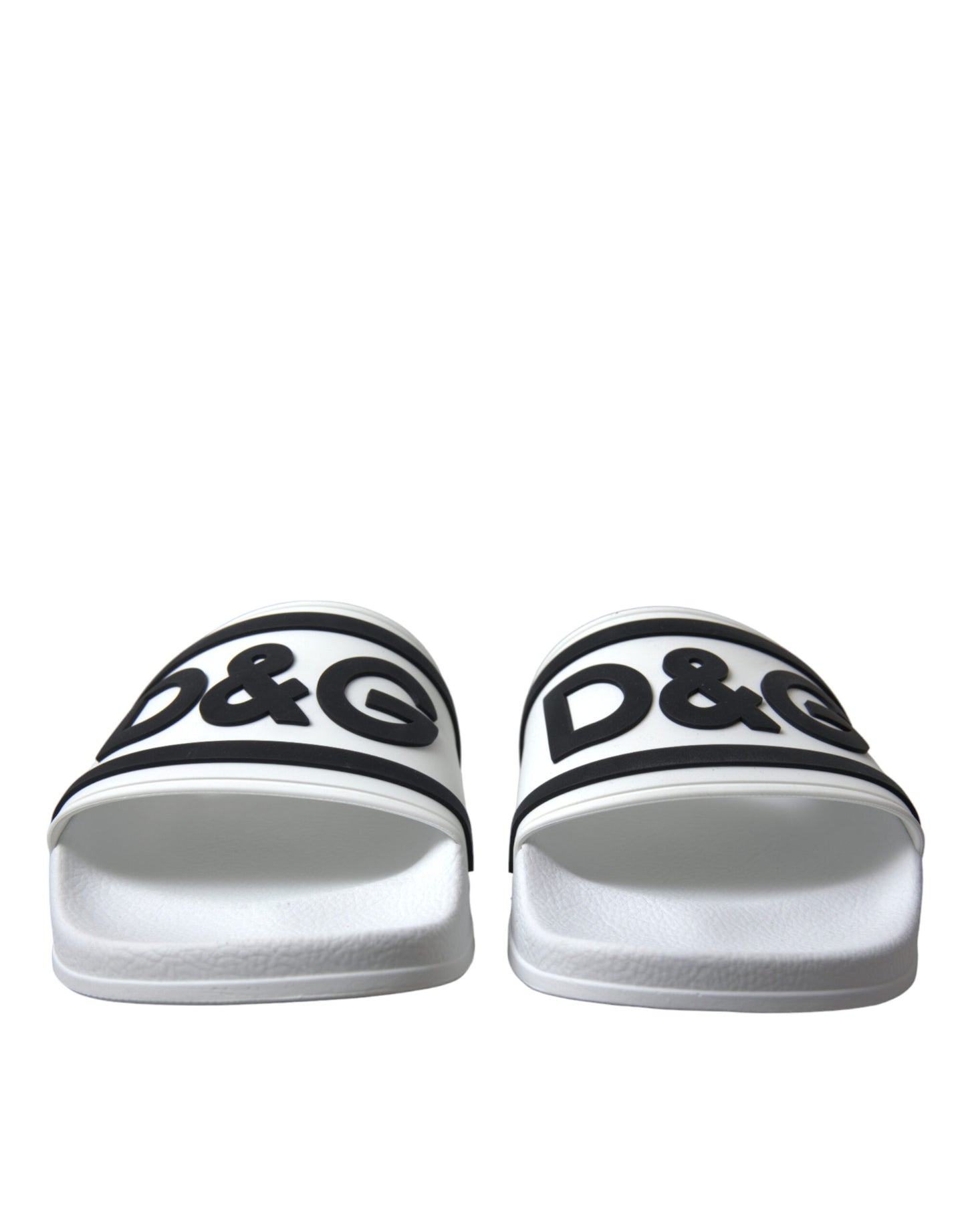 Dolce & Gabbana White Rubber Sandals Slippers Beachwear Men Shoes