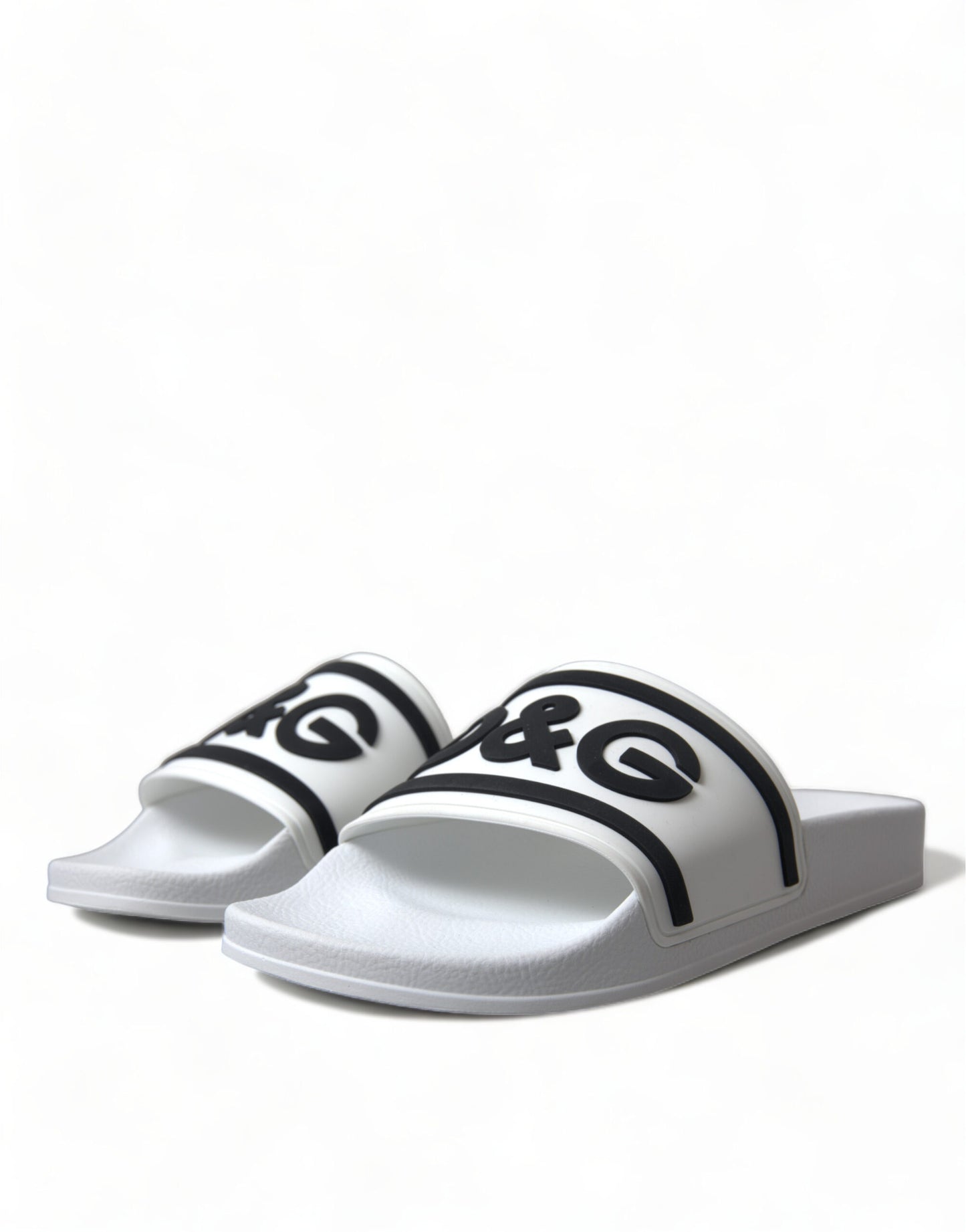 Dolce & Gabbana White Rubber Sandals Slippers Beachwear Men Shoes