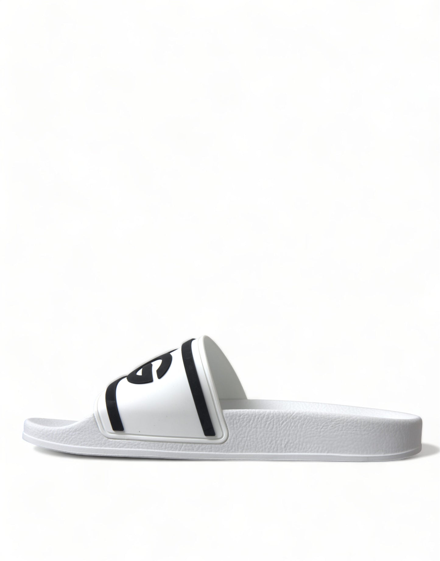 Dolce & Gabbana White Rubber Sandals Slippers Beachwear Men Shoes