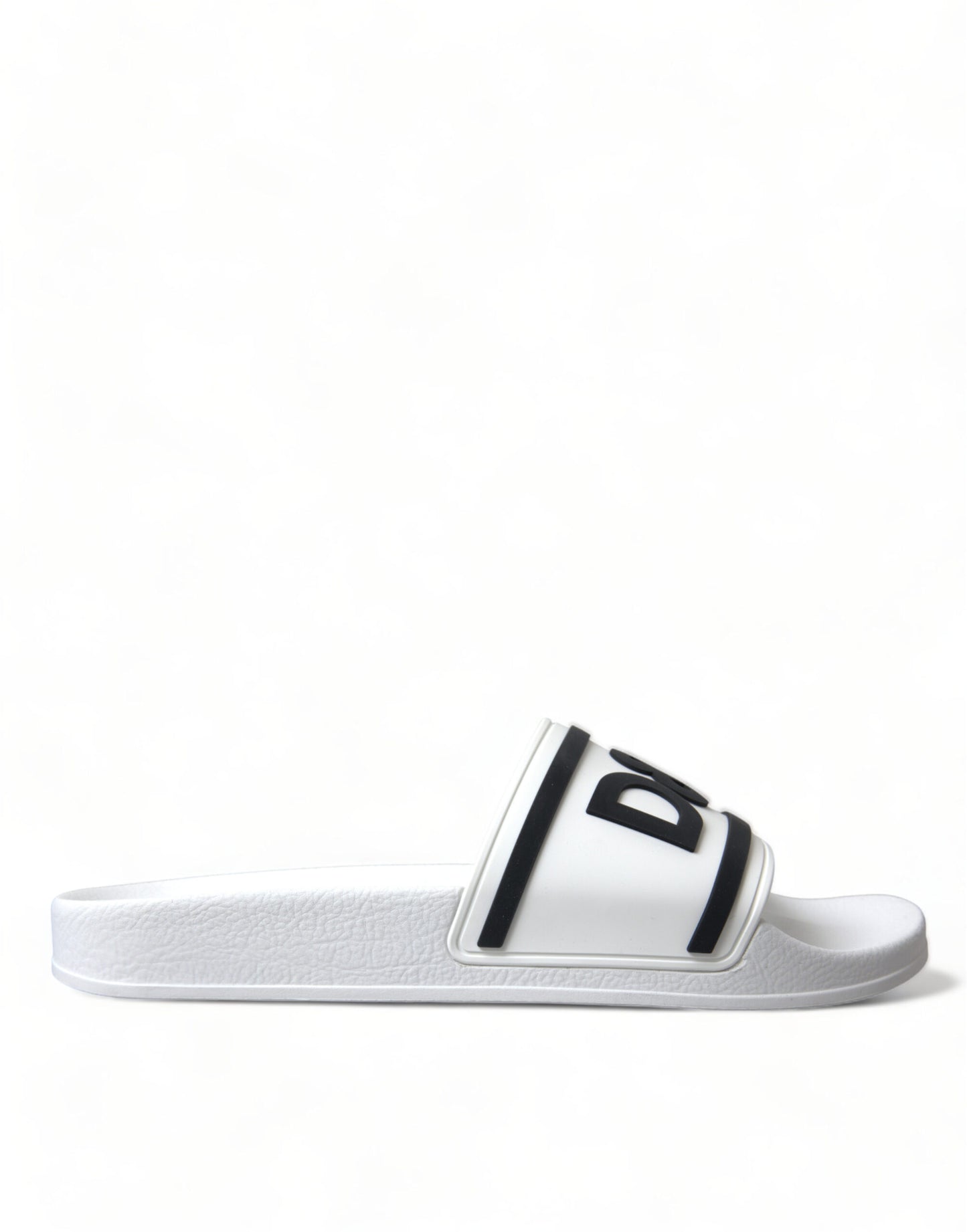 Dolce & Gabbana White Rubber Sandals Slippers Beachwear Men Shoes