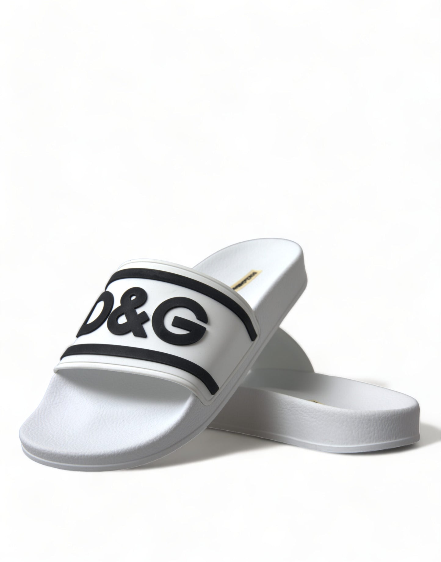 Dolce & Gabbana White Rubber Sandals Slippers Beachwear Men Shoes