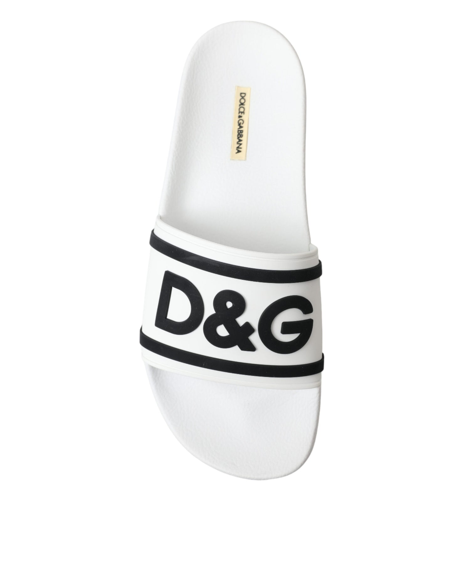 Dolce & Gabbana White Rubber Sandals Slippers Beachwear Men Shoes