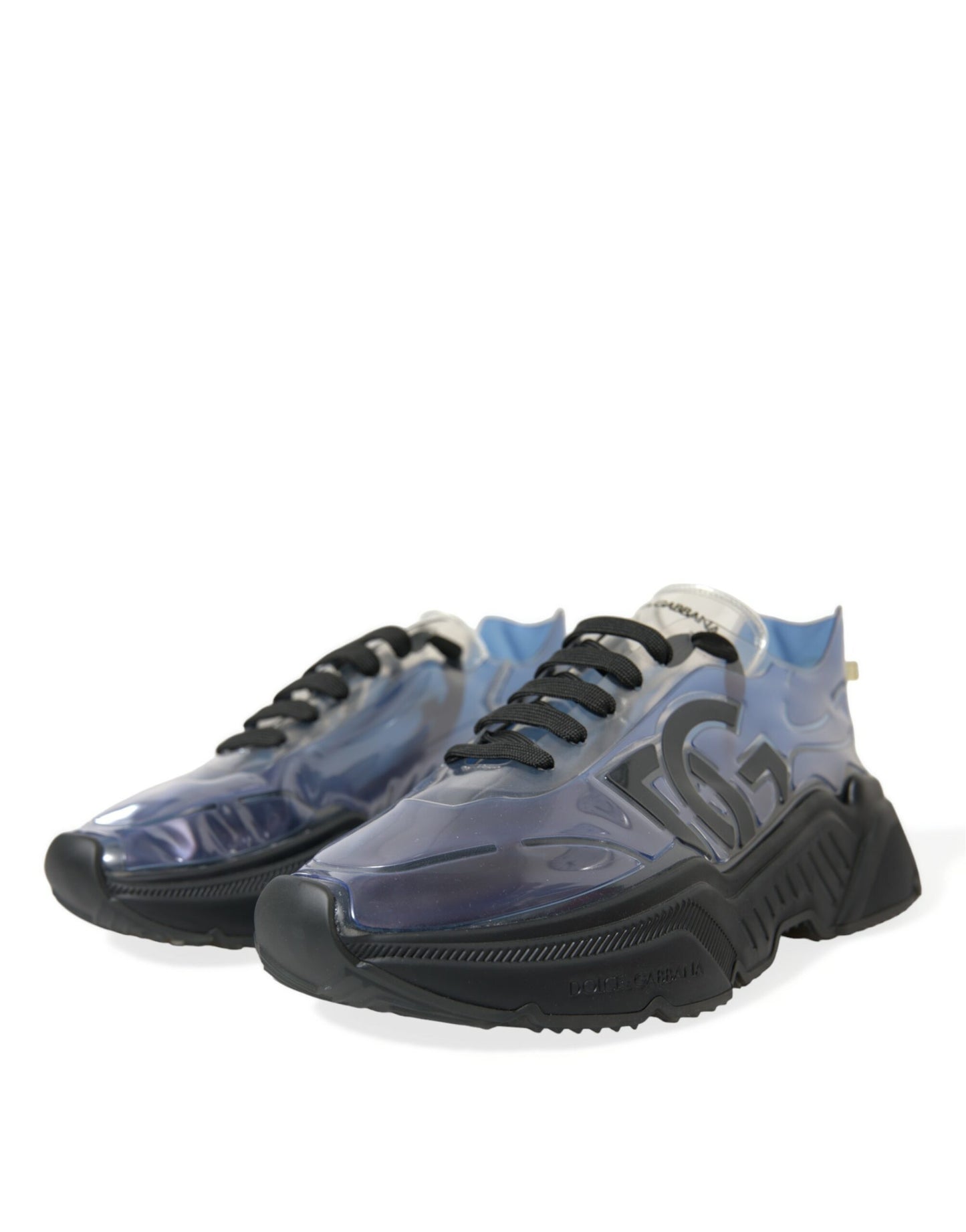 Dolce & Gabbana Blue Logo Inflatable Rubber Daymaster Sneakers Shoes