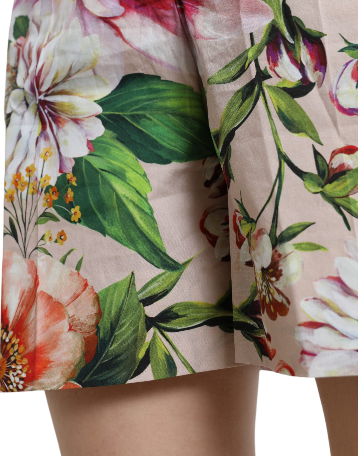 Dolce & Gabbana Multicolor Floral High Waist Hot Pants Shorts